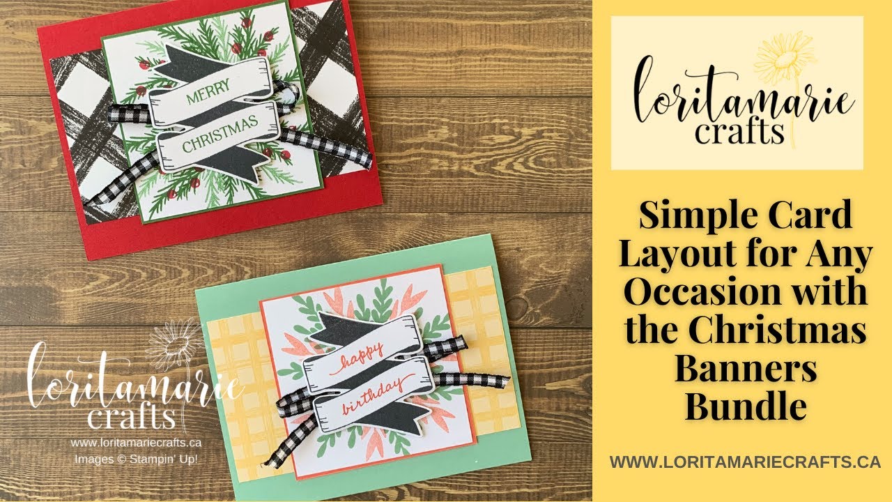 Simple Card Layout for Any Occasion with the Christmas Banners Bundle