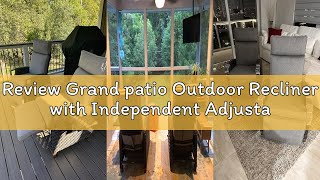 Review Grand patio Outdoor Recliner with Independent Adjustable Back and Footrest, Air Pump 150° Lay