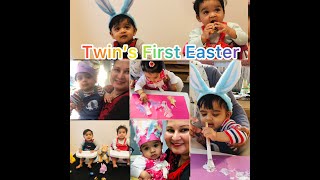 Twin  Babies  first Easter celebrations || Cute Moments || NRI Twins Mom