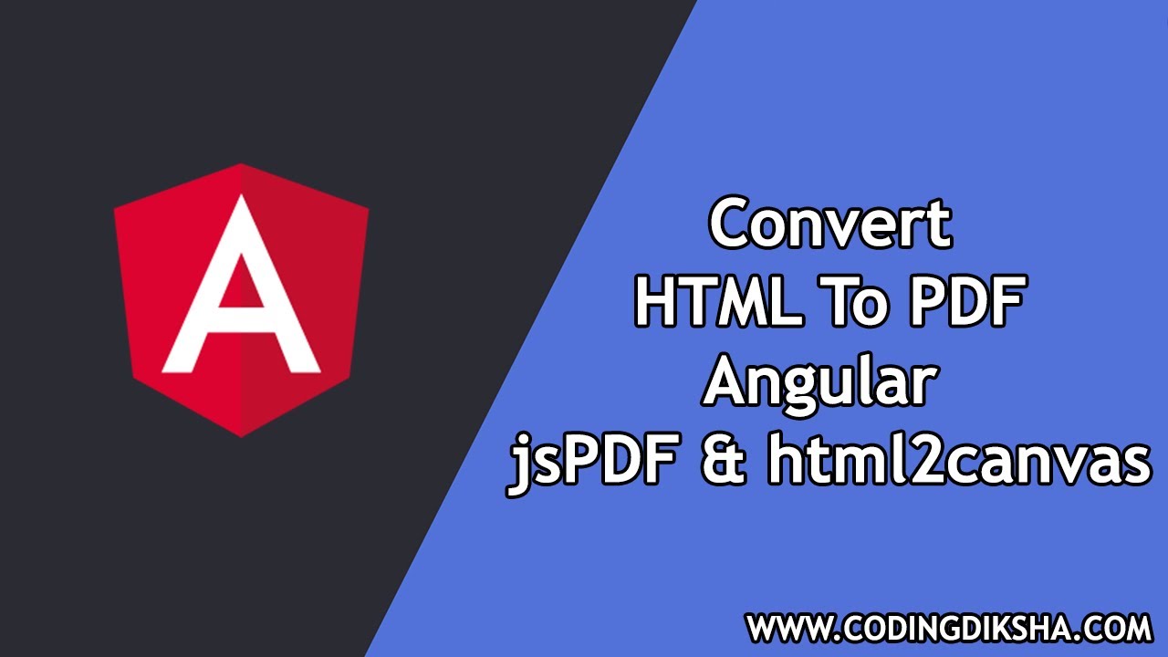 Jspdf Tutorial: Angular 12 Convert Html To Pdf Using Jspdf  Html2Canvas