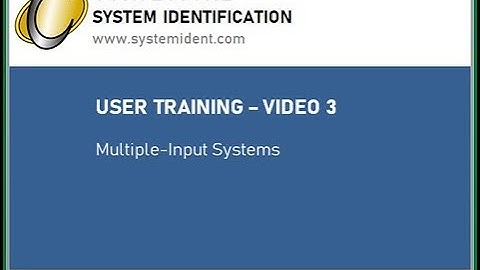 User Training Video 3:  Multiple Input Systems | Conjecture System Identificatio