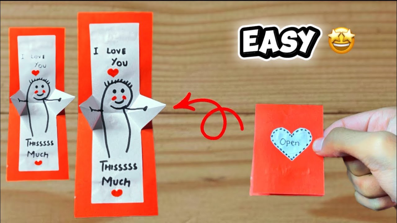 Diy Cute Gift idea ❤️✨| How to make cute Greeting Card | I love you gift 💝 | Easy Paper Gift 