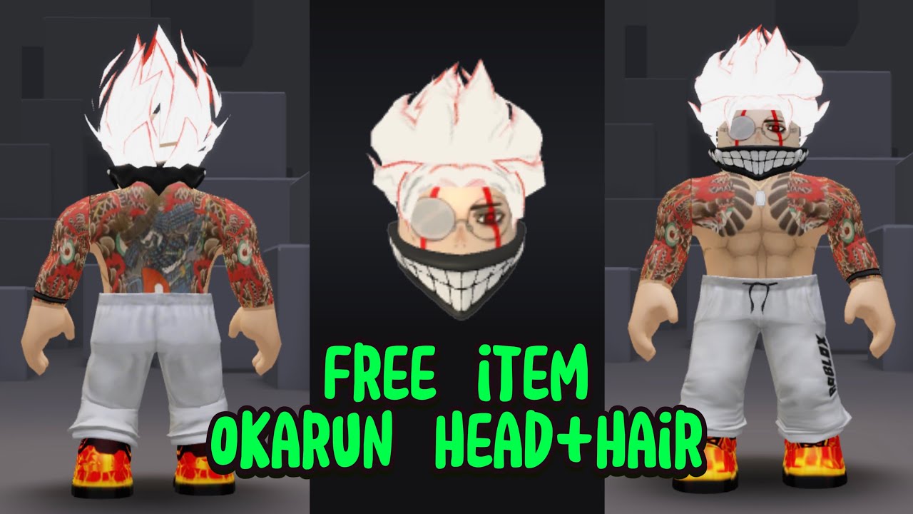 Cara Mendapatkan ITEM GRATIS OKARUN HEAD HAIR Di ROBLOX YouTube 