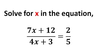 Rational Equation Example  1 // Tagalog
