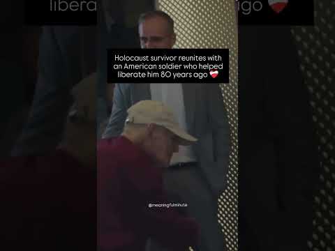 Holocaust survivor reunites with an American soldier who helped liberate him 80 years ago ❤️‍🩹