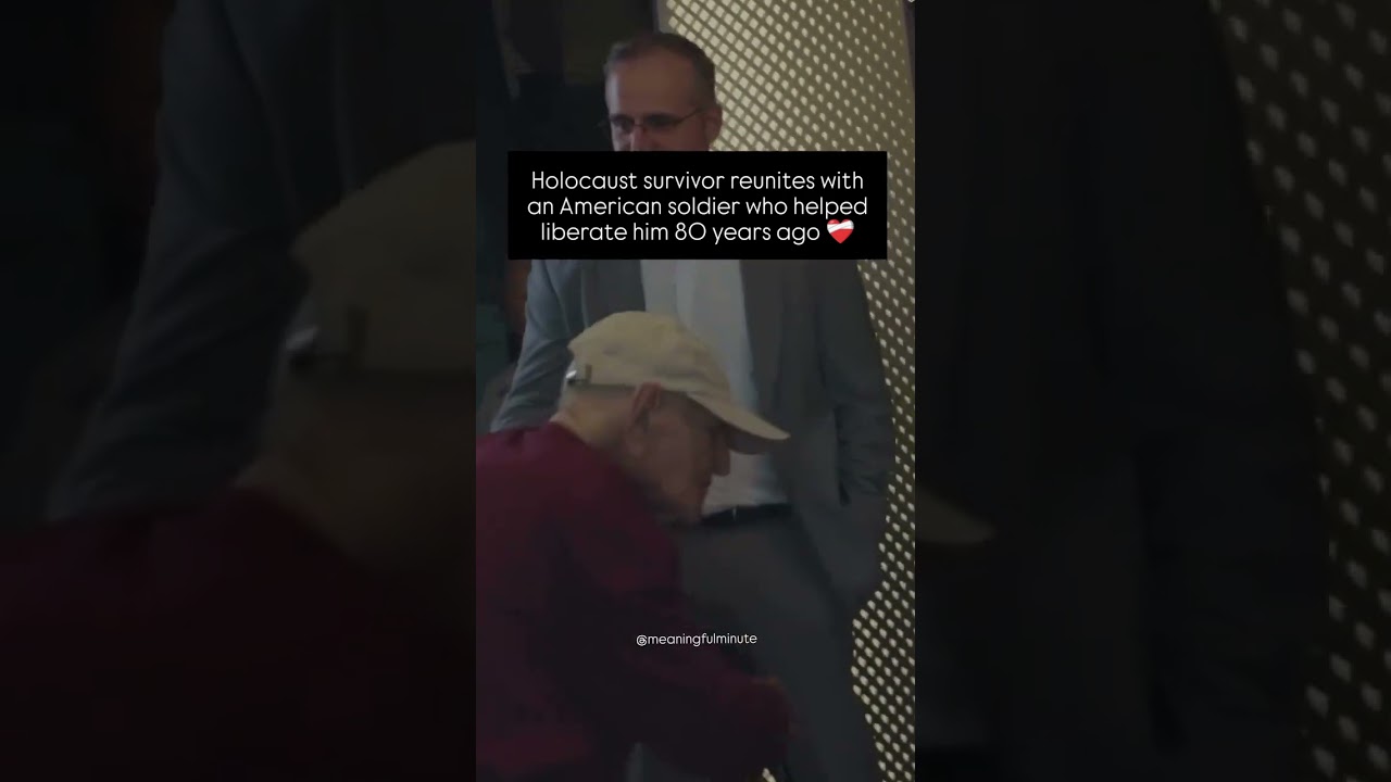 Holocaust survivor reunites with an American soldier who helped liberate him 80 years ago ❤️‍🩹
