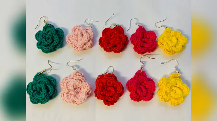 Learn to Crochet Beautiful Rose Earrings