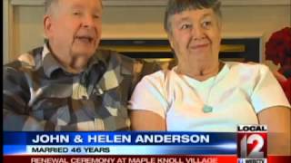 Couples renew vows at retirement village on Valentine's Day