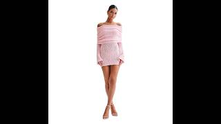 Off Shoulder Bodycon Long Sleeve Chic Mini Dress
