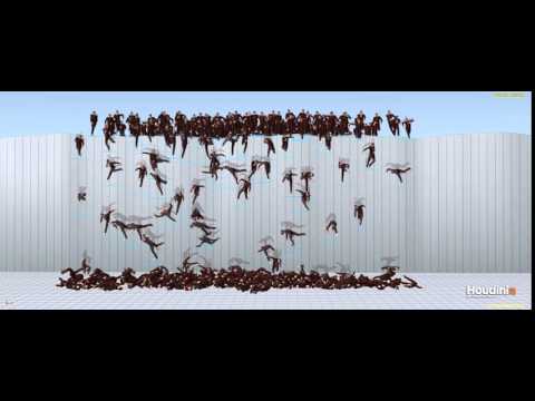 Houdini 15 Crowd Ragdoll Test