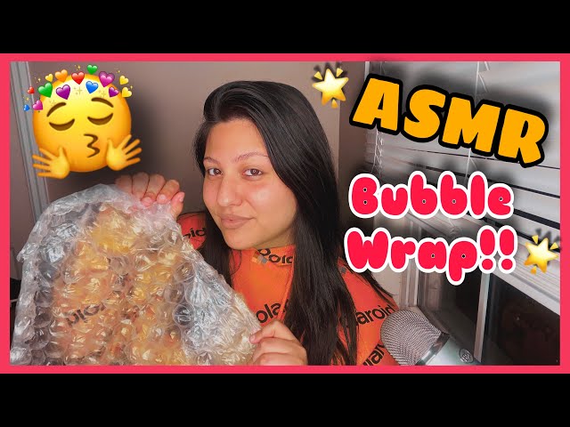 ASMR~ playing With Bubble Wrap On The Mic! ( plastic sounds, popping sounds & plastic tapping)🌟💥