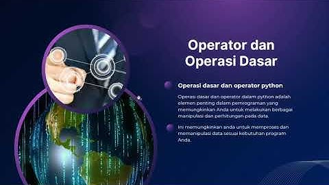 Tipe data, operator dan variabel python