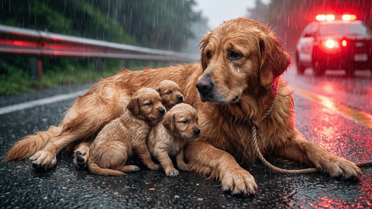 THE DOG MOM FLEW AWAY WITH HER PUPPIES