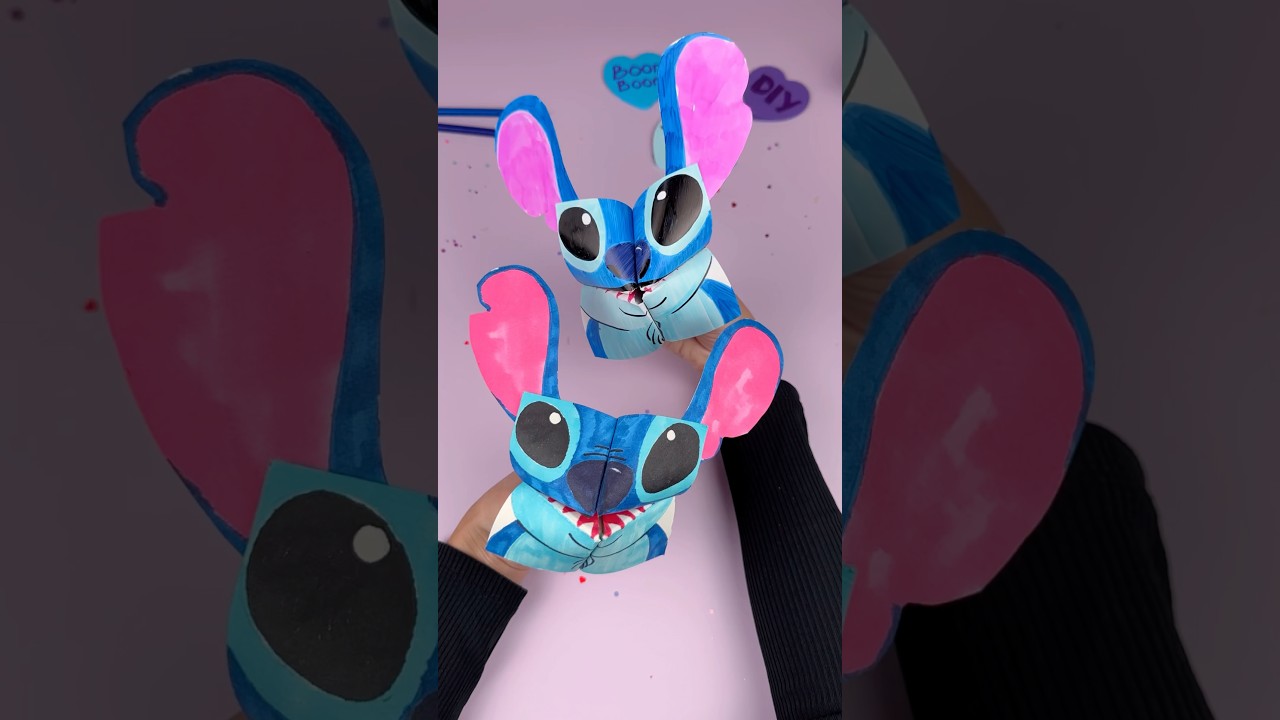 DIY Stitch from paper! 💓 super cute  