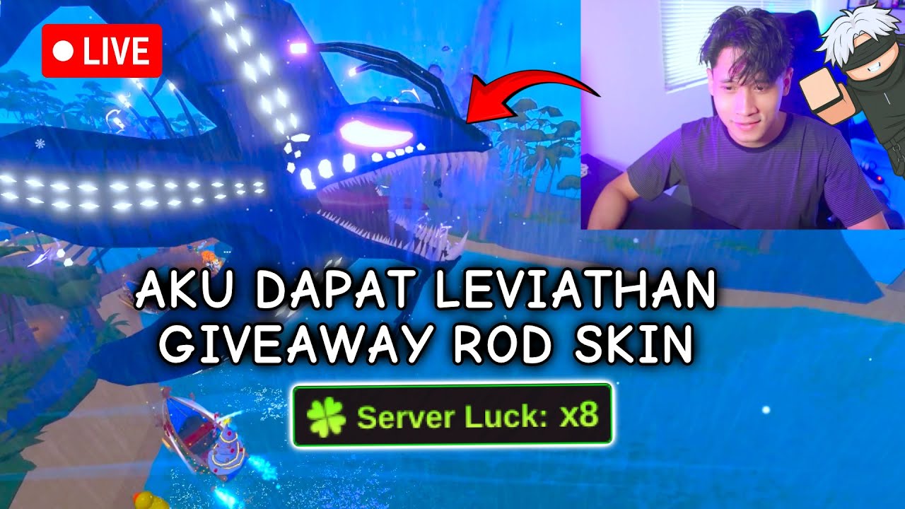 🔴LIVE DAPAT LEVIATHAN 1/5M !! GIVEAWAY ROD SKIN !! Fish it