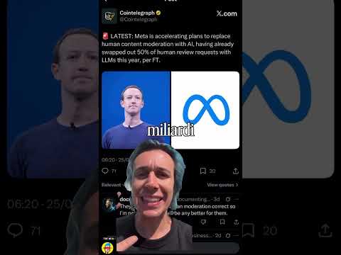 Video Meta sostituisce i moderatori umani con lintelligenza artificiale: cosa cambia davvero? Meta ha