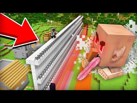 BIZNING QISHLOG‘IMIZGA YOVUZ  O‘YINCHI GIGANT BOSHI HUJUM QILDI | <strong>Kompot</strong> Minecraft