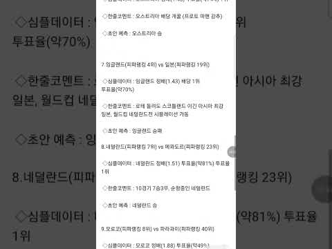 승무패 연구소 축구토토 승무패 21회차 심플분석 A매치 친선경기 평가전