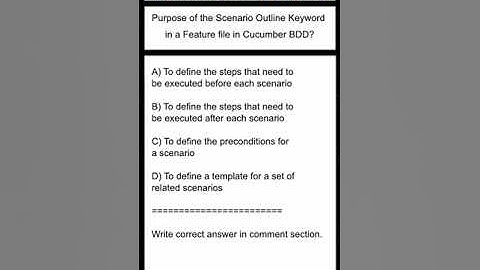 SELENIUM : JAVA : CUCUMBER : Purpose of the Scenario Outline Keyword  in Feature file Cucumber BDD