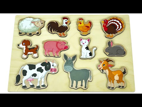 Best Learn Animals Puzzle | Preschool Toddler Learning Toy Video