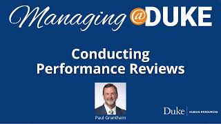Conducting Performance Reviews