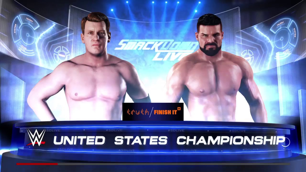 WWE 2K18 Bobby Roode VS JBL 1 VS 1 Steel Cage Match United States Title