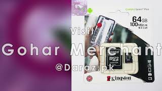 64GB Kingston MicroSD Card CANVAS Select Plus Class 10 with Adapter on Daraz.pk by Gohar Merchant