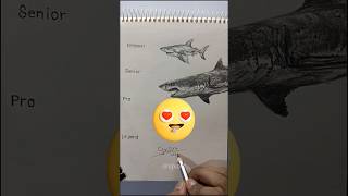how to draw a shark 🦈😱 #art #youtubeshorts #shorts #@SJXART #drawing