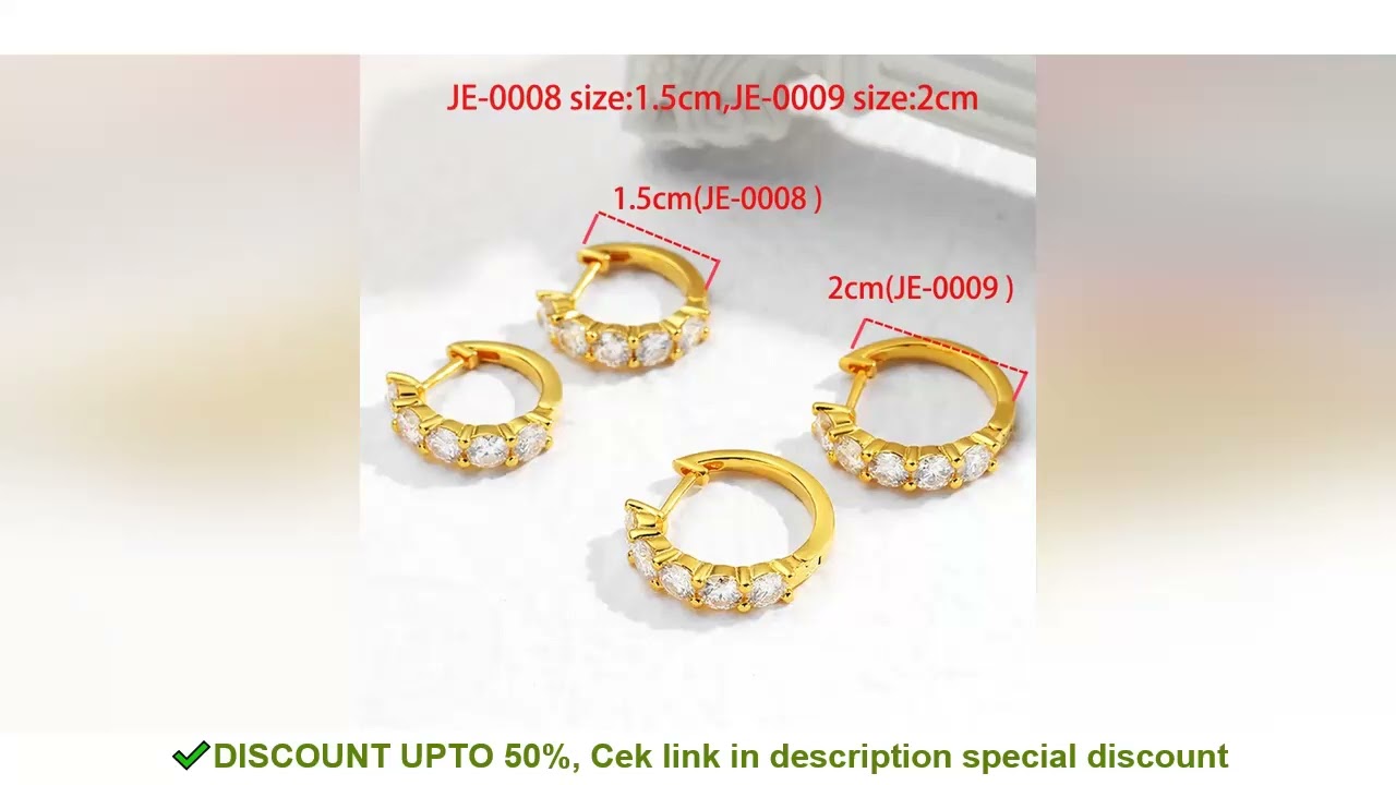 Smyoue 18k 3cttw Moissanite Hoop Earring for Women 4mm Stones D Color Sparkling Created Diamond Earr