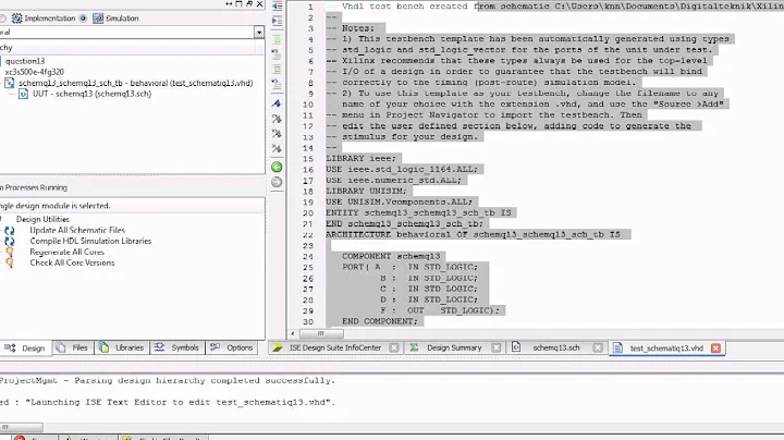 Xilinx ISE simulation of schematic entry combinatorial circuit
