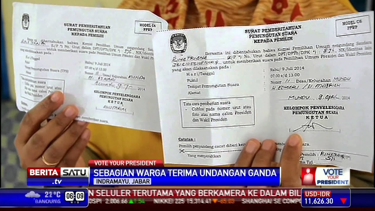 Sebagian Warga Indramayu Terima Undangan Pilpres Ganda 