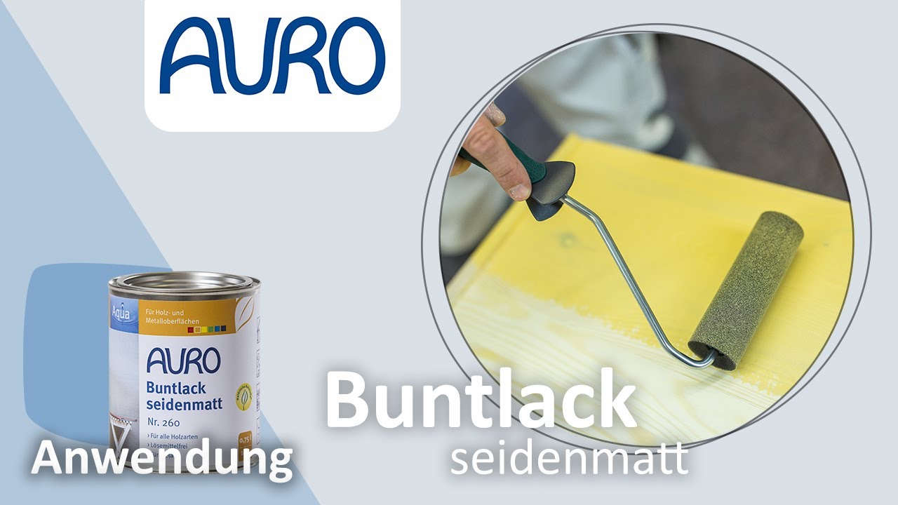 Holzkommode lösemittelfrei LACKIEREN mit Aqua- Buntlack I AURO - YouTube