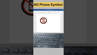 YouTube Shorts Title (SEO)NO Phone Symbol in MS Word 📵 | Type No Mobile Sign Using Unicode #Shorts