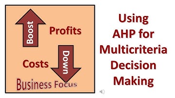 Using AHP for Multicriteria Decision Making