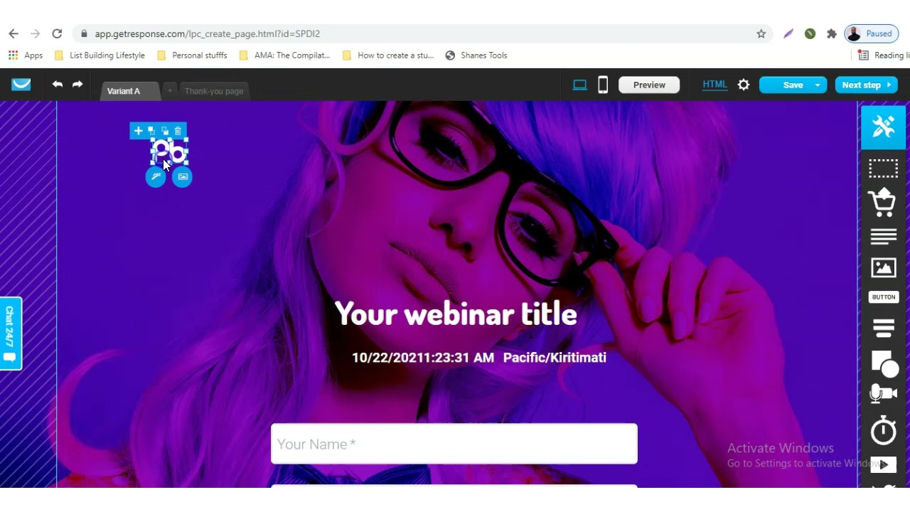 How to create a free landing page using Getresponse