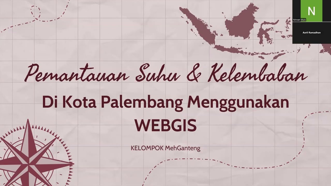 Pemantauan Suhu dan Kelembaban di Kota Palembang dengan WebGIS oleh Kelompok MehGanteng