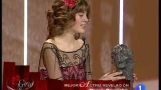 Information Nerea Camacho recoge premio Goya 2009 HQ Guide