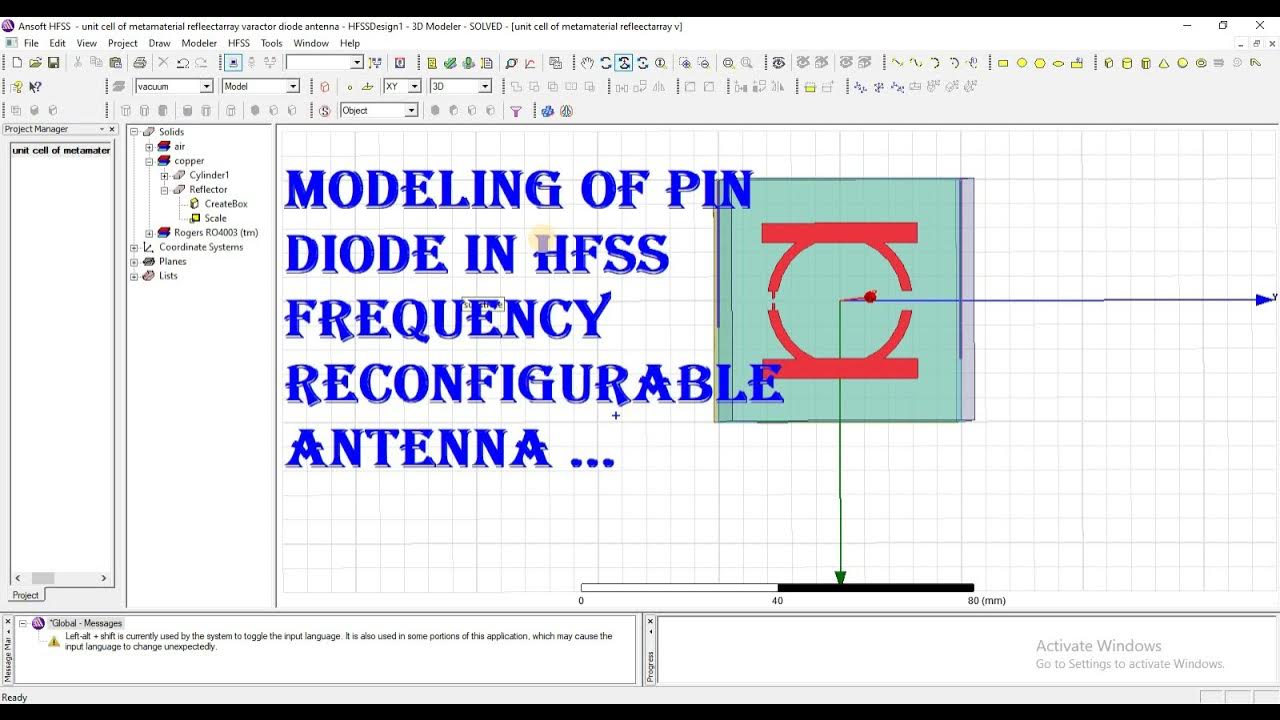 modeling of pin diode in hfss frequency reconfigurable antenna in hfss YouTube