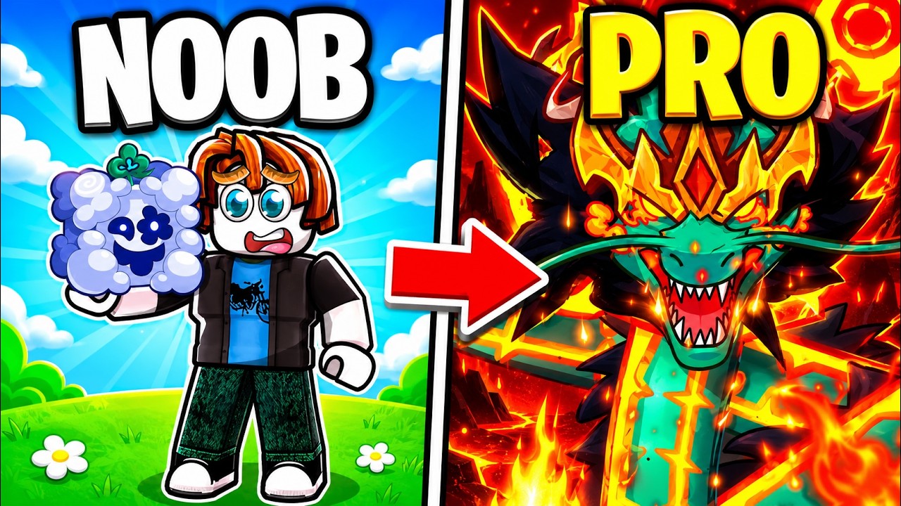 NOOB To MAX With EVERY FRUIT In Blox Fruits - YouTube