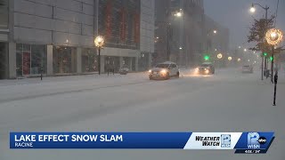 Racine slammed with 9 inches of lake-effect snow Monday