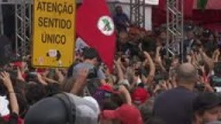 Lula Speaks At Rally After His Release From Prison