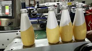 Automatic round glass bottle taper cone conical label labeling machine