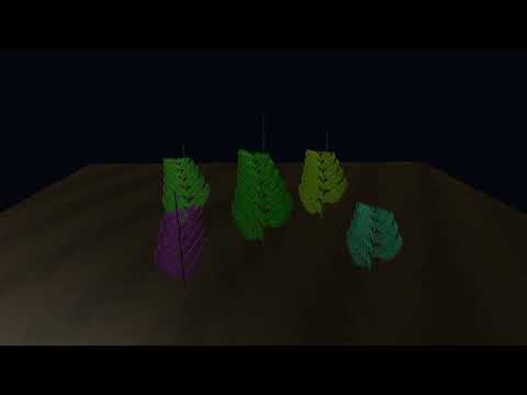 Colorful Fern Forest Growing - 3D IFS Fractal Simulation | 4K Generative Art