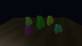 Colorful Fern Forest Growing - 3D IFS Fractal Simulation | 4K Generative Art