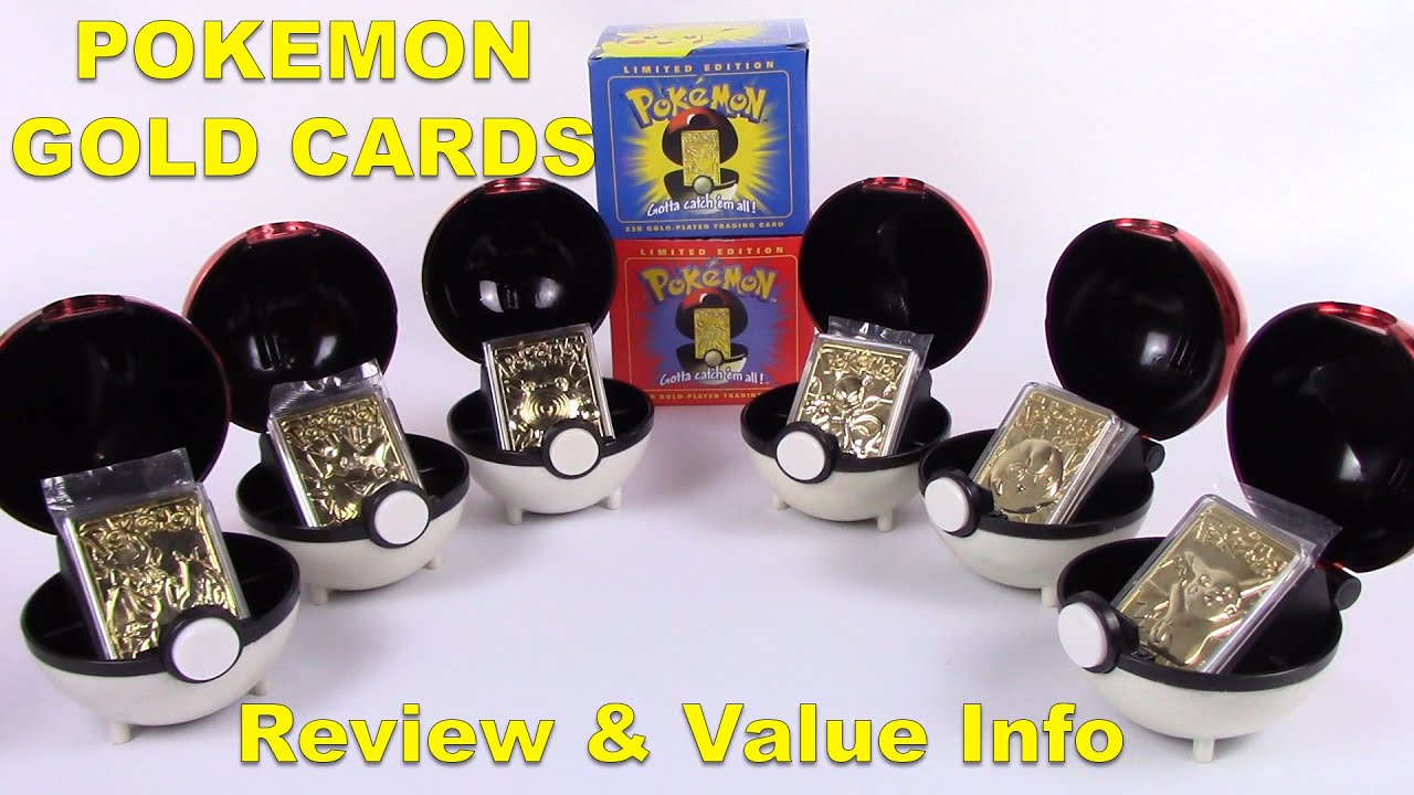 Pokemon 23k Gold Plated Cards 1999 Burger King Promotion Set Of 6 Value Review toystore Com Youtube