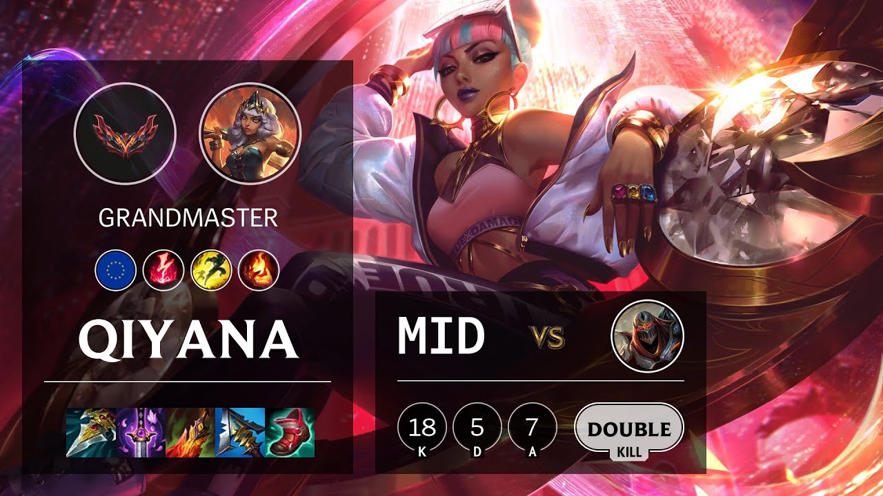 Qiyana Mid vs Zed - EUW Grandmaster Patch 12.2
