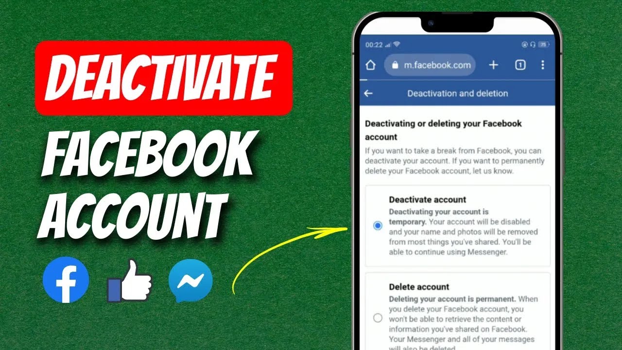 How to deactivate your Facebook account - YouTube