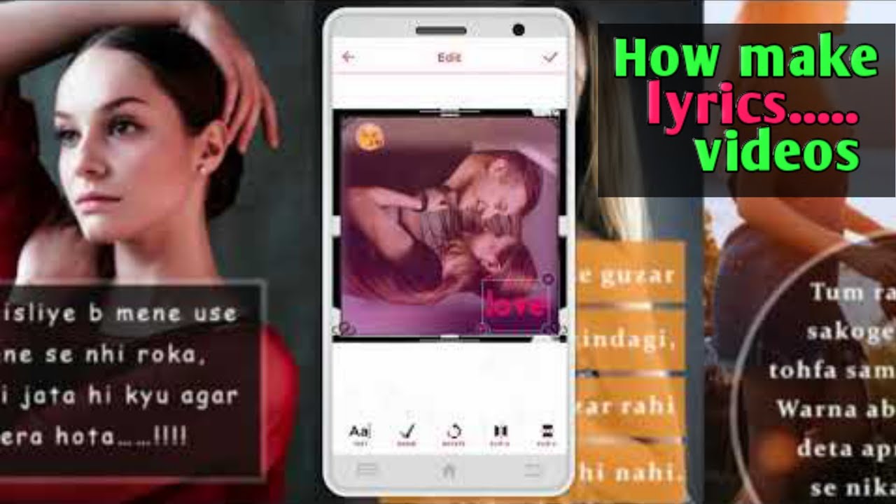 How make lyrics video. photo pe likhne wala videos kaise banate hai