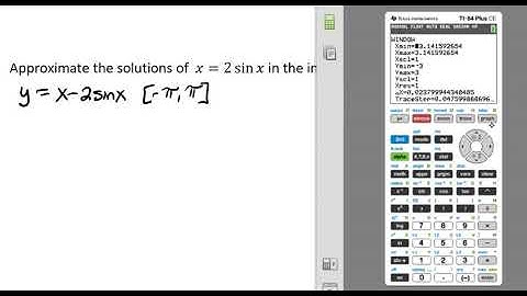 Approximating Solutions of Trigonometric Equations Using a Graphing Calculator Video