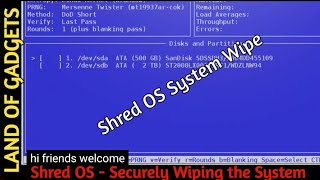 Laptop Wipe - How to dispose of your  Laptop Securely by using Shred OS @landofgadgets..